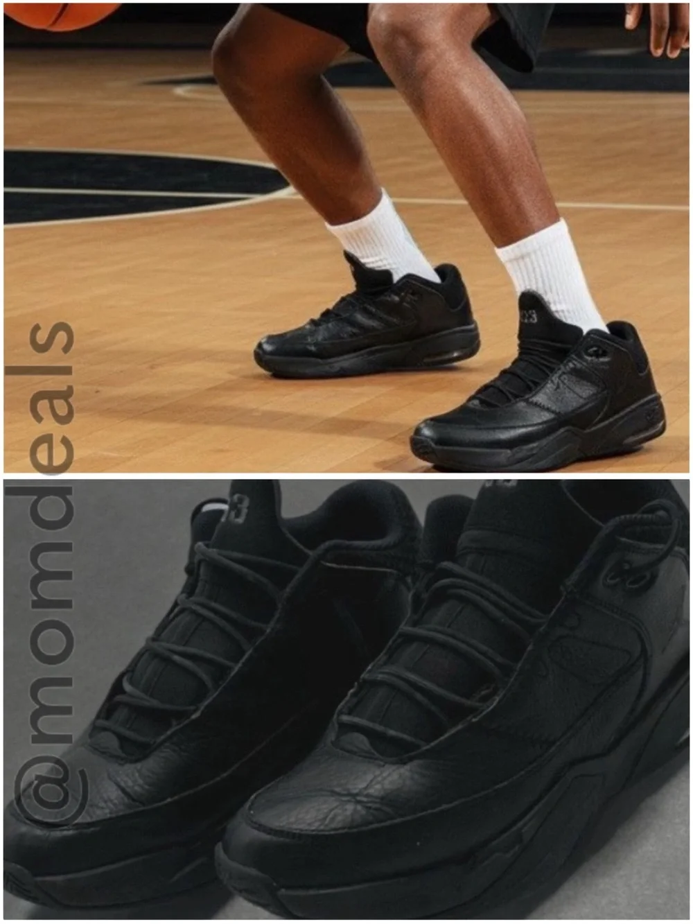 Nike Air Jordan Men’s Max Aura 3 Triple Black Low Top Sneakers Basketball Size 8
